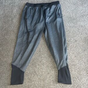 Under Armour Joggers Sweatpants Mens Large Loose Fit Gray Tapered Leg Drawstring